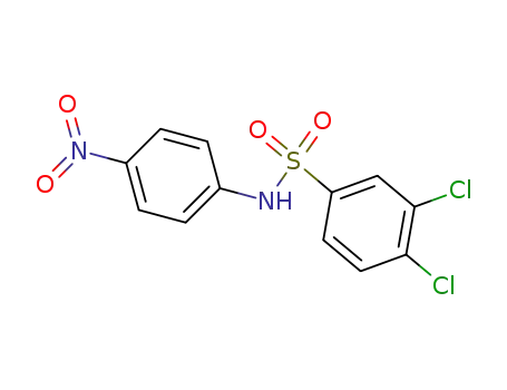 Molecular Structure of 2438-99-5 (3,4-dichloro-N-(4-nitrophenyl)benzenesulfonamide)