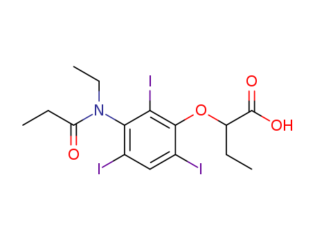 2-[3-[ethyl(propanoyl)amino]-2,4,6-triiodophenoxy]butanoic acid