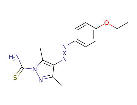 1H-Pyrazole-1-carbothioamide,4-[2-(4-ethoxyphenyl)diazenyl]-3,5-dimethyl- cas  29147-33-9