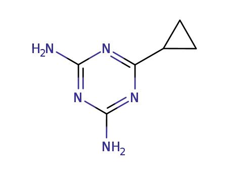 Molecular Structure of 24638-56-0 (6-Cyclopropyl-1,3,5-triazine-2,4-diamine)