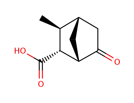 (+/-)-3<i>exo</i>-methyl-6-oxo-norbornane-2<i>endo</i>-carboxylic acid