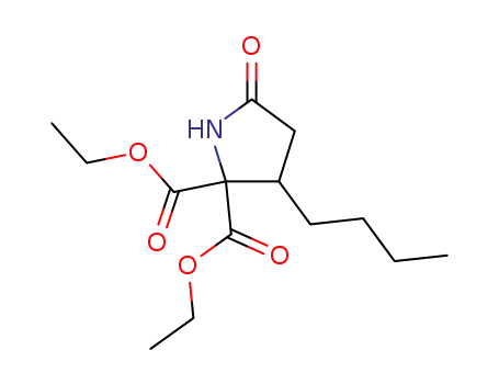 Molecular Structure of 2445-92-3 (diethyl 3-butyl-5-oxopyrrolidine-2,2-dicarboxylate)