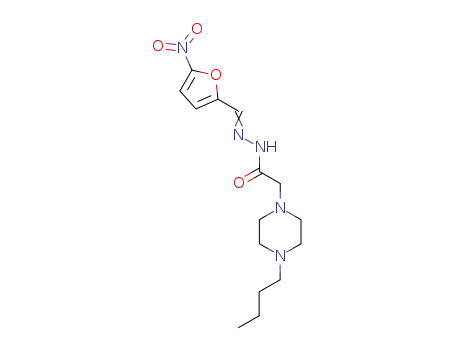 Molecular Structure of 24637-22-7 (1-Piperazineaceticacid, 4-butyl-, 2-[(5-nitro-2-furanyl)methylene]hydrazide)