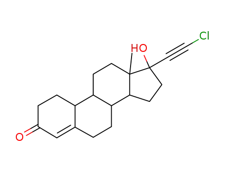Molecular Structure of 3124-70-7 (17-(chloroethynyl)-17-hydroxyestr-4-en-3-one)