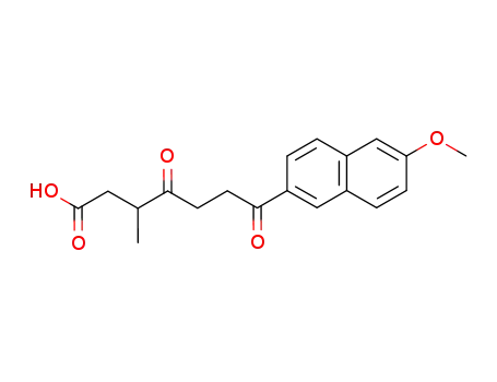 Molecular Structure of 52541-81-8 (7-(6-Methoxy-naphthalen-2-yl)-3-methyl-4,7-dioxo-heptanoic acid)