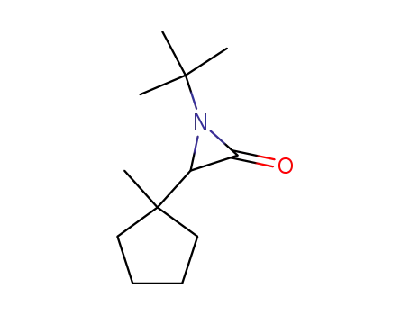 Molecular Structure of 24161-48-6 (1-tert-Butyl-3-(1-methylcyclopentyl)aziridin-2-one)