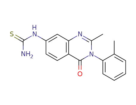 Molecular Structure of 24295-70-3 (1-[2-methyl-3-(2-methylphenyl)-4-oxo-3,4-dihydroquinazolin-7-yl]thiourea)