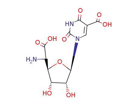 b-D-Allofuranuronic acid,5-amino-1-(5-carboxy-3,4-dihydro-2,4-dioxo-1(2H)-pyrimidinyl)-1,5-dideoxy-