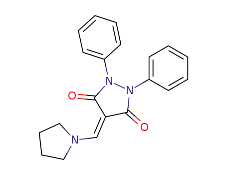 1,2-Diphenyl-4-(1-pyrrolidinylmethylene)-3,5-pyrazolidinedione