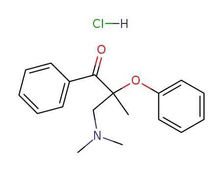 1-Propanone,3-(dimethylamino)-2-methyl-2-phenoxy-1-phenyl-, hydrochloride (1:1) cas  310-35-0