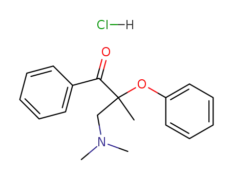 Molecular Structure of 310-35-0 (3-(dimethylamino)-2-methyl-2-phenoxy-1-phenylpropan-1-one)