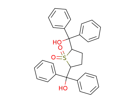 Molecular Structure of 24463-85-2 ((1,1-dioxidotetrahydrothiene-2,5-diyl)bis(diphenylmethanol))