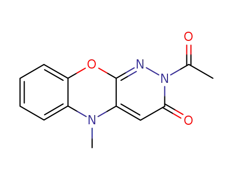 2-acetyl-5-methyl-2<i>H</i>,5<i>H</i>-benzo[<i>b</i>]pyridazino[4,3-<i>e</i>][1,4]oxazin-3-one