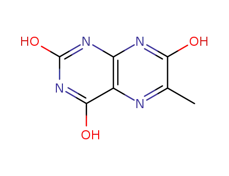 Molecular Structure of 31053-46-0 (6-Methyl-2,4,7(1H,3H,8H)-pteridinetrione)