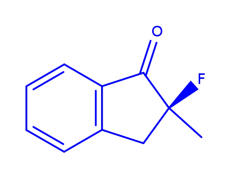 Molecular Structure of 242793-47-1 (1H-Inden-1-one,2-fluoro-2,3-dihydro-2-methyl-(9CI))
