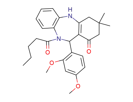 11-(2,4-dimethoxyphenyl)-3,3-dimethyl-10-pentanoyl-2,3,4,5,10,11-hexahydro-1H-dibenzo[b,e][1,4]diazepin-1-one