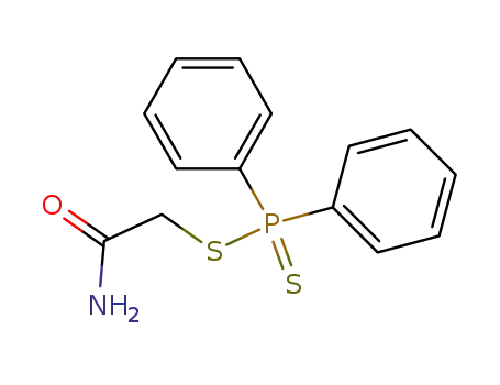 Molecular Structure of 24625-62-5 (Diphenyldithiophosphinic acid 2-amino-2-oxoethyl ester)
