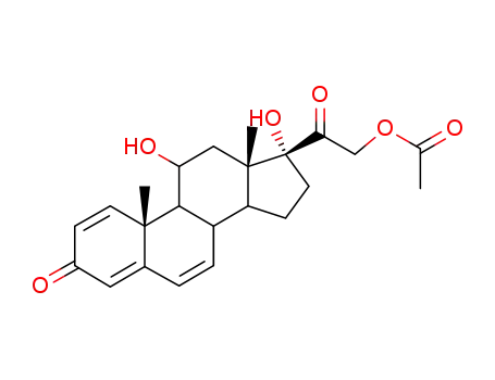 Molecular Structure of 2427-45-4 (6,7-Dehydro Prednisolone 21-Acetate)