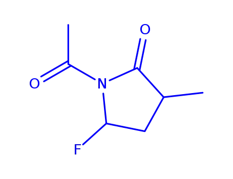 Molecular Structure of 246181-65-7 (2-Pyrrolidinone, 1-acetyl-5-fluoro-3-methyl- (9CI))