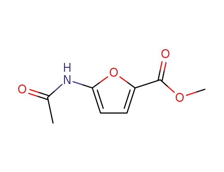 Molecular Structure of 31230-24-7 (5-Acetylamino-2-furancarboxylic acid methyl ester)