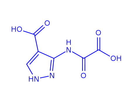 Molecular Structure of 243985-57-1 (1H-Pyrazole-4-carboxylicacid,3-[(carboxycarbonyl)amino]-(9CI))