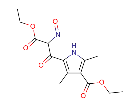 Molecular Structure of 24744-72-7 (ethyl 5-(3-ethoxy-2-nitroso-3-oxopropanoyl)-2,4-dimethyl-1H-pyrrole-3-carboxylate)