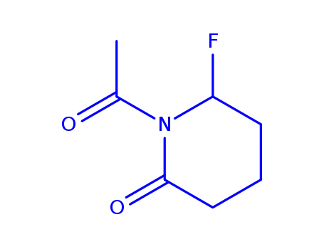 Molecular Structure of 246181-67-9 (2-Piperidinone, 1-acetyl-6-fluoro- (9CI))