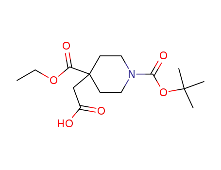 1-tert-butoxycarbonyl-4-ethoxycarbonylpiperidin-4-ylacetic acid
