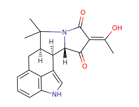 6H-Pyrrolo[1',2':2,3]isoindolo[4,5,6-cd]indole-9,11(2H,7H)-dione,6a,10,11a,11b-tetrahydro-10-(1-hydroxyethylidene)-7,7-dimethyl-,(6aR,10Z,11aS,11bR)-