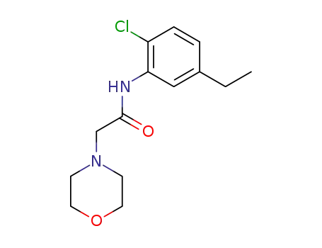 Molecular Structure of 3117-15-5 (N-(2-chloro-5-ethylphenyl)-2-(morpholin-4-yl)acetamide)