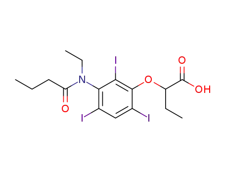 2-[3-(N-エチルブチリルアミノ)-2,4,6-トリヨードフェノキシ]酪酸