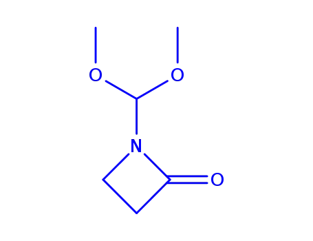 Molecular Structure of 312909-09-4 (2-Azetidinone,1-(dimethoxymethyl)-(9CI))