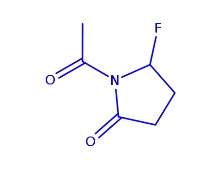 Molecular Structure of 246181-62-4 (2-Pyrrolidinone, 1-acetyl-5-fluoro- (9CI))