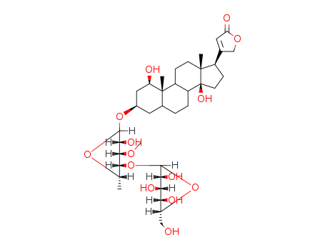 Card-20(22)-enolide,3-[(6-deoxy-4-O-b-D-glucopyranosyl-3-O-methyl-a-L-talopyranosyl)oxy]-1,14-dihydroxy-,(1b,3b,5b)- (9CI) cas  31153-57-8