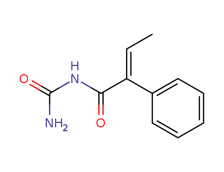 Molecular Structure of 24683-36-1 ((2E)-N-carbamoyl-2-phenylbut-2-enamide)