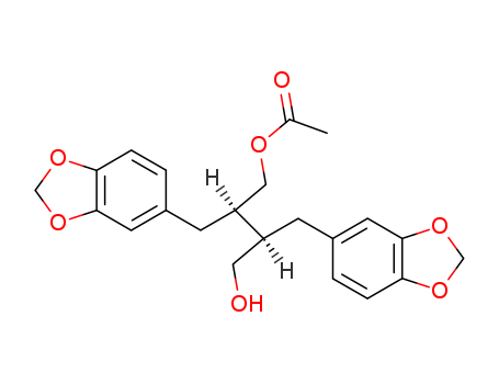1,4-Butanediol,2,3-bis(1,3-benzodioxol-5-ylmethyl)-, 1-acetate, (2R,3R)-