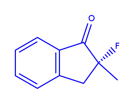 Molecular Structure of 242484-64-6 (1H-Inden-1-one,2-fluoro-2,3-dihydro-2-methyl-,(2S)-(9CI))