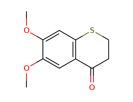 Molecular Structure of 31189-07-8 (2,3-Dihydro-6,7-dimethoxy-4H-1-benzothiopyran-4-on)