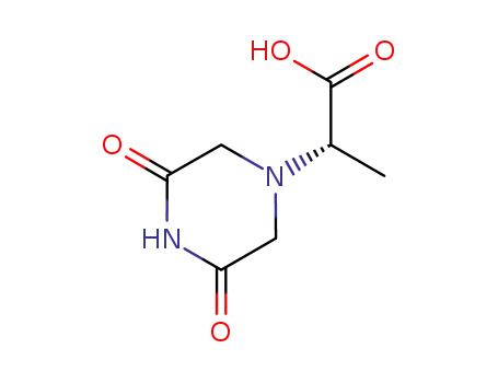 Molecular Structure of 244161-09-9 ((S)-2-(3,5-Dioxopiperazin-1-yl)propanoic acid)