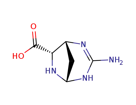 Molecular Structure of 24250-74-6 (2,4,6-Triazabicyclo[3.2.1]oct-2-ene-7-carboxylicacid,3-amino-,(1R,5S,7S)-(9CI))