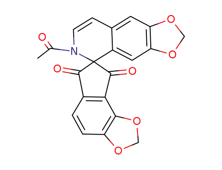 6-acetyl-6<i>H</i>-spiro[[1,3]dioxolo[4,5-<i>g</i>]isoquinoline-5,7'-indeno[4,5-<i>d</i>][1,3]dioxole]-6',8'-dione