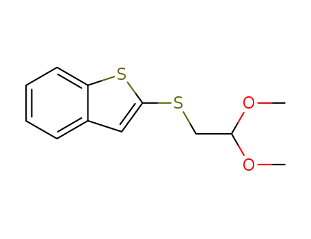 Molecular Structure of 108847-02-5 (benzo[<i>b</i>]thiophen-2-ylmercapto-acetaldehyde-dimethylacetal)