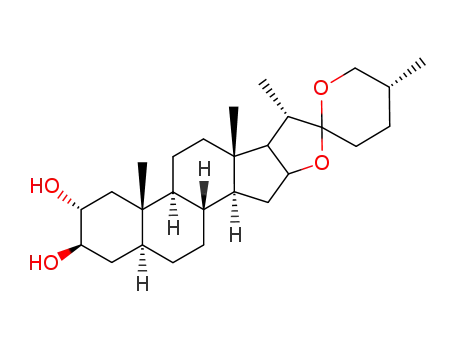 Molecular Structure of 2460-96-0 ((25R)-5β-Spirostane-2β,3α-diol)
