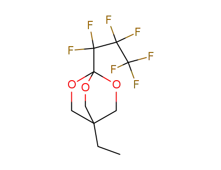 Molecular Structure of 31185-68-9 (Heptafluoroorthobutyric acid cyclic ester with 2-ethyl-2-(hydroxymethy l)-1,3-propanediol (1:1))