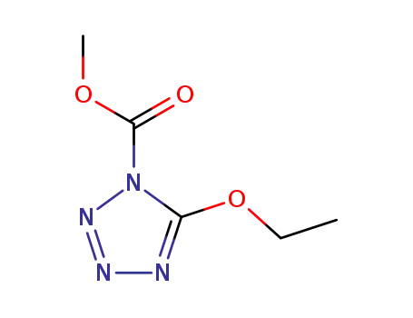 Molecular Structure of 311762-23-9 (1H-Tetrazole-1-carboxylic  acid,  5-ethoxy-,  methyl  ester)