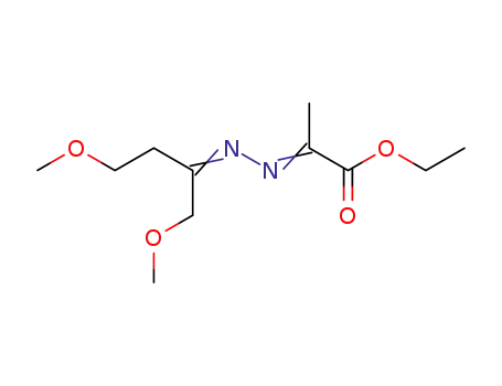 Molecular Structure of 24360-67-6 (ethyl (2Z)-2-{(2Z)-[3-methoxy-1-(methoxymethyl)propylidene]hydrazono}propanoate)