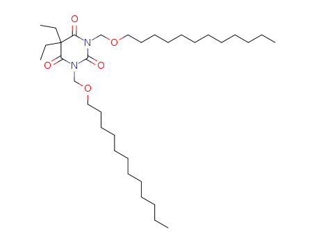Molecular Structure of 31164-81-5 (1,3-bis[(dodecyloxy)methyl]-5,5-diethylpyrimidine-2,4,6(1H,3H,5H)-trione)