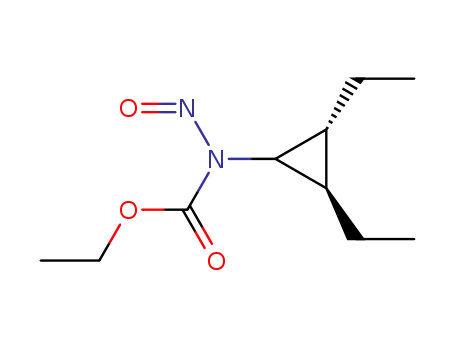 (+)-(2<i>r</i>,3<i>t</i>-diethyl-cyclopropyl)-nitroso-carbamic acid ethyl ester