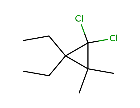 Molecular Structure of 24551-94-8 (1,1-Dichloro-2,2-diethyl-3,3-dimethylcyclopropane)
