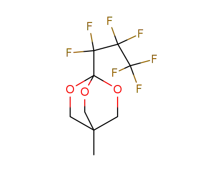 Molecular Structure of 31185-67-8 (1-(1,1,2,2,3,3,3-heptafluoropropyl)-4-methyl-2,6,7-trioxabicyclo[2.2.2 ]octane)